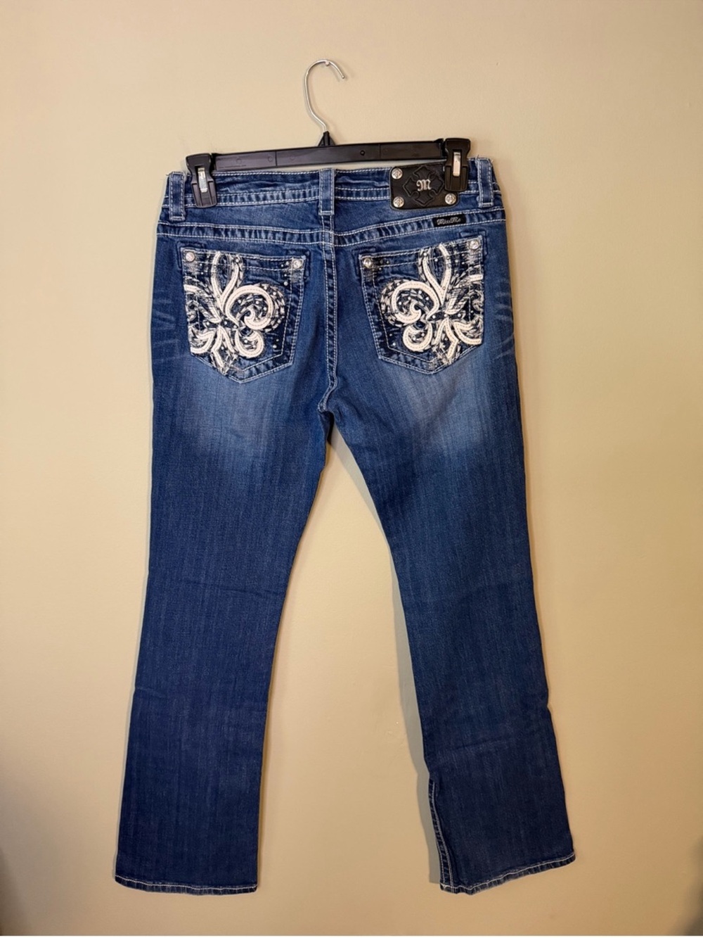 Gorgeous Y2K Miss Me Boot Jeans With Embellished Back Pockets 34” Inseam